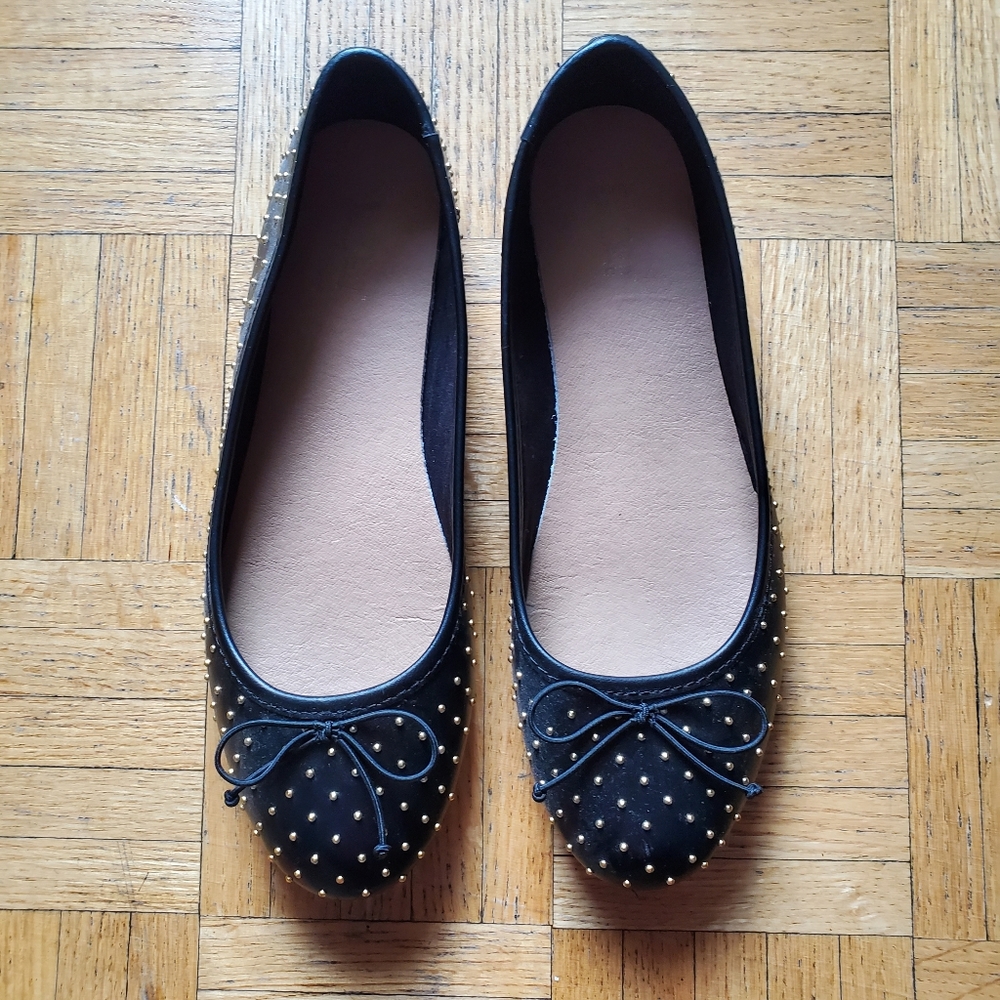 Brash studded ballerina flats